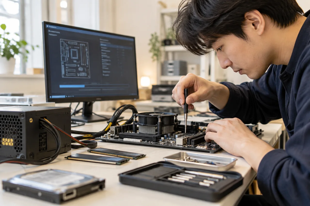 가야동 연결 장비 및 설정 작업 안내 이미지