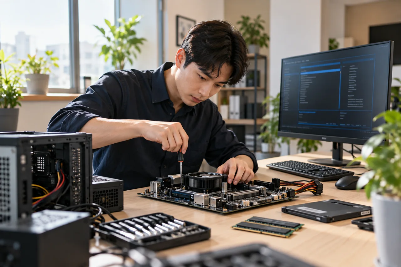 창선동 연결 장비 및 설정 작업 안내 이미지